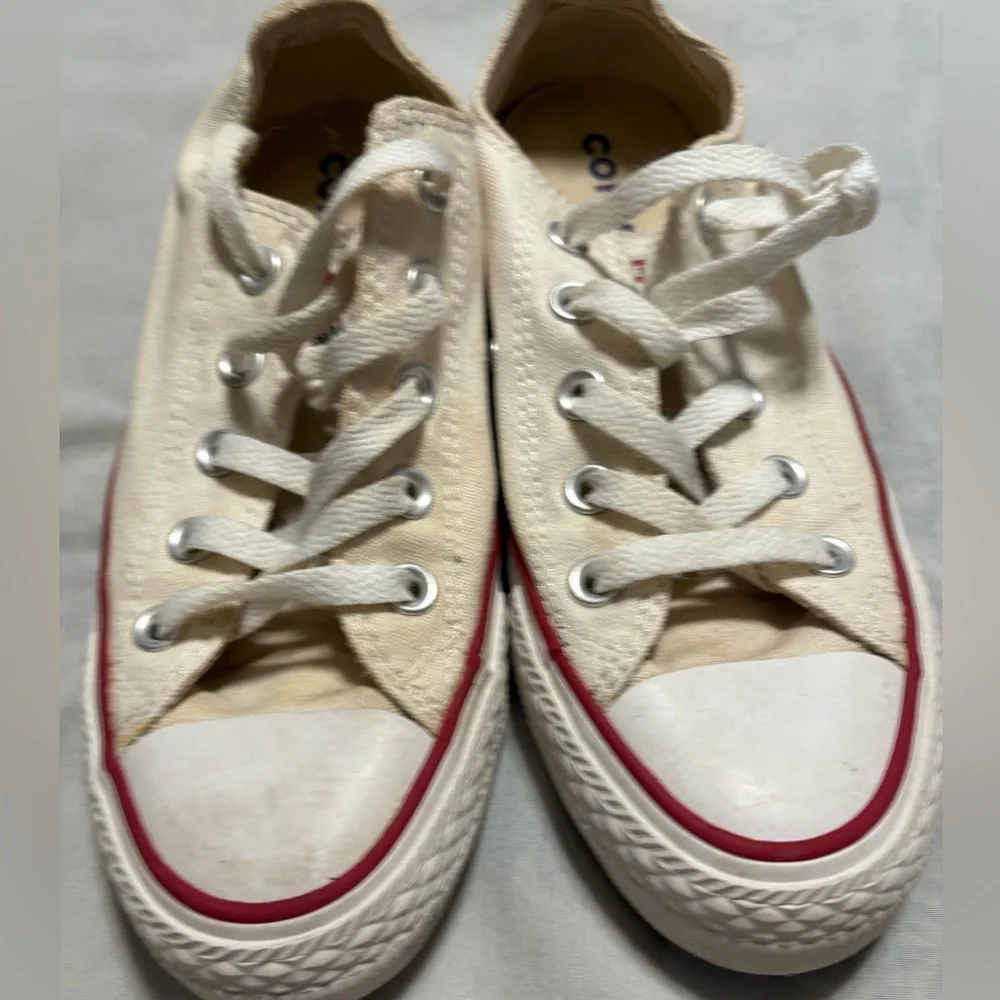 Converse Cream Canvas Sneakers